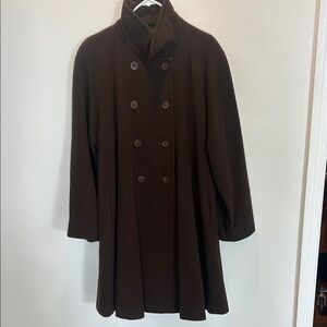 Chic Double-Breasted Brown Pea Coat